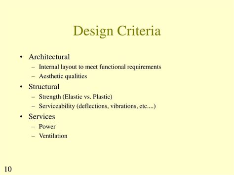 Building and Design Criteria .